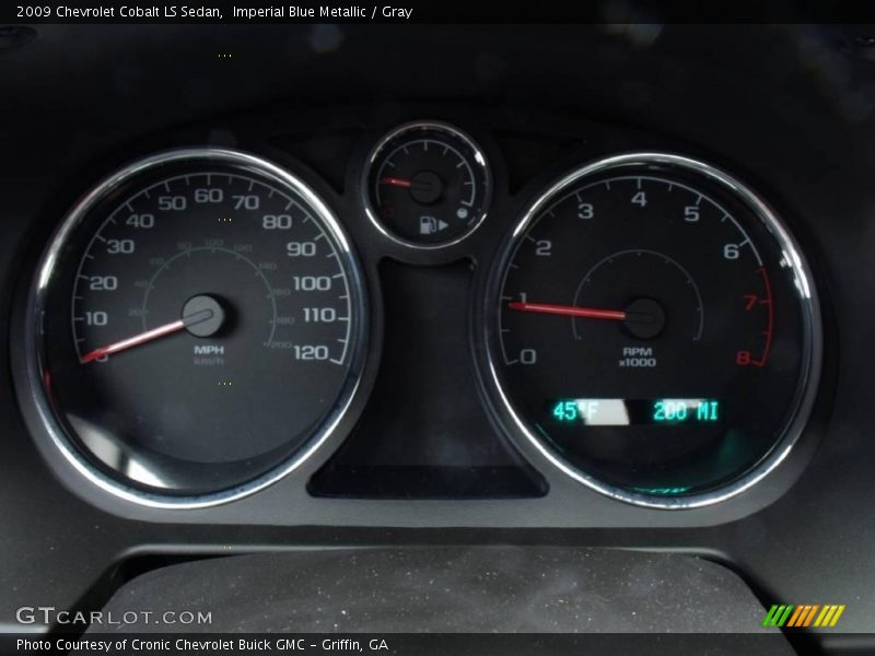 Imperial Blue Metallic / Gray 2009 Chevrolet Cobalt LS Sedan