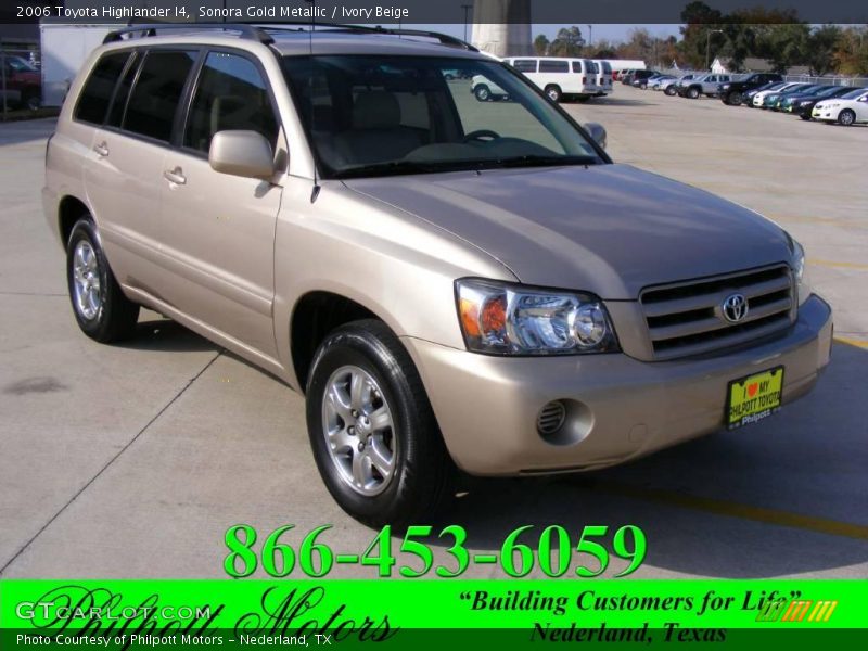 Sonora Gold Metallic / Ivory Beige 2006 Toyota Highlander I4