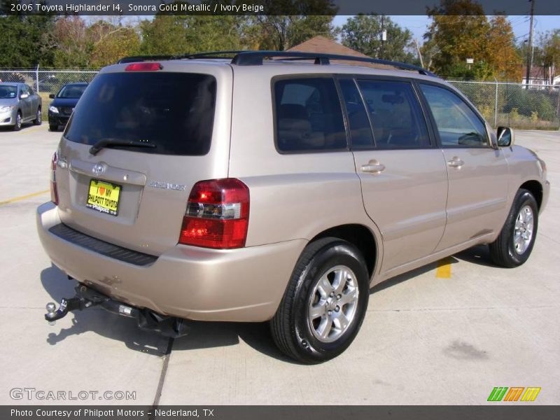 Sonora Gold Metallic / Ivory Beige 2006 Toyota Highlander I4