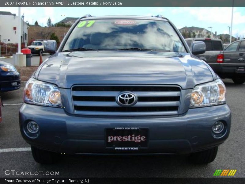 Bluestone Metallic / Ivory Beige 2007 Toyota Highlander V6 4WD