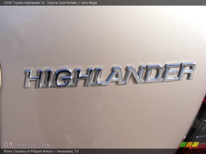 Sonora Gold Metallic / Ivory Beige 2006 Toyota Highlander I4