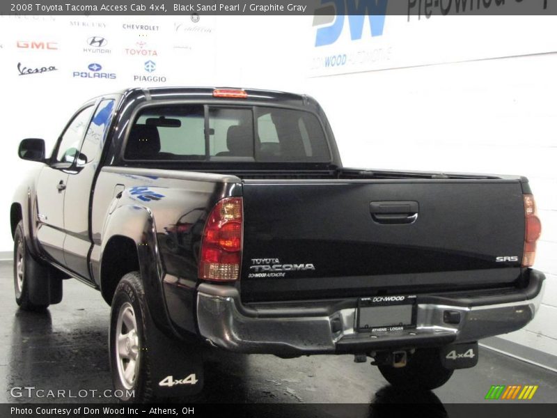 Black Sand Pearl / Graphite Gray 2008 Toyota Tacoma Access Cab 4x4