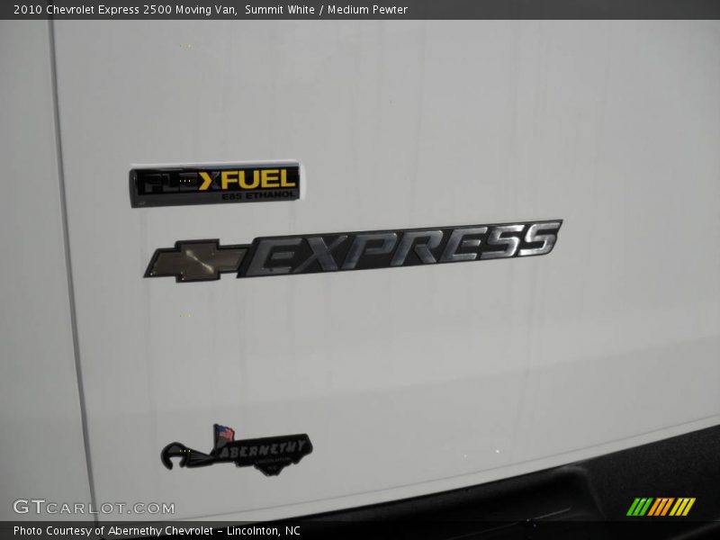 Summit White / Medium Pewter 2010 Chevrolet Express 2500 Moving Van