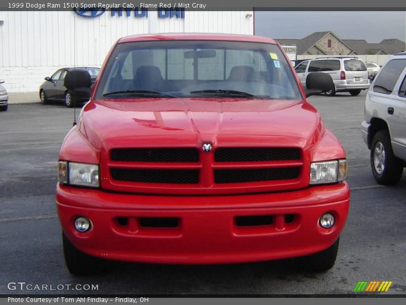 Flame Red / Mist Gray 1999 Dodge Ram 1500 Sport Regular Cab