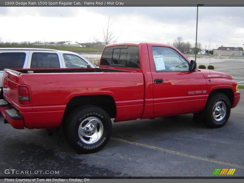 Flame Red / Mist Gray 1999 Dodge Ram 1500 Sport Regular Cab
