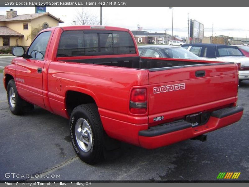 Flame Red / Mist Gray 1999 Dodge Ram 1500 Sport Regular Cab