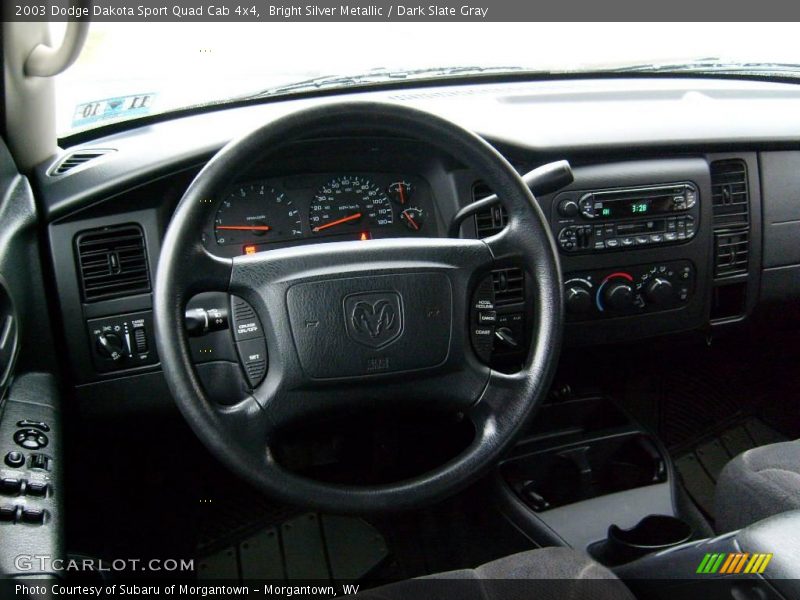 Bright Silver Metallic / Dark Slate Gray 2003 Dodge Dakota Sport Quad Cab 4x4