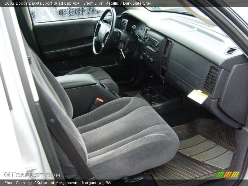 Bright Silver Metallic / Dark Slate Gray 2003 Dodge Dakota Sport Quad Cab 4x4