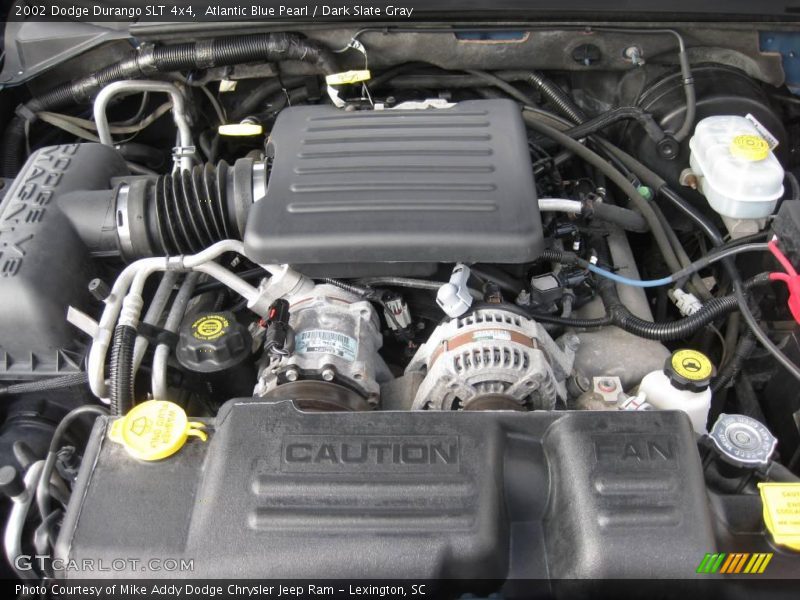 Atlantic Blue Pearl / Dark Slate Gray 2002 Dodge Durango SLT 4x4