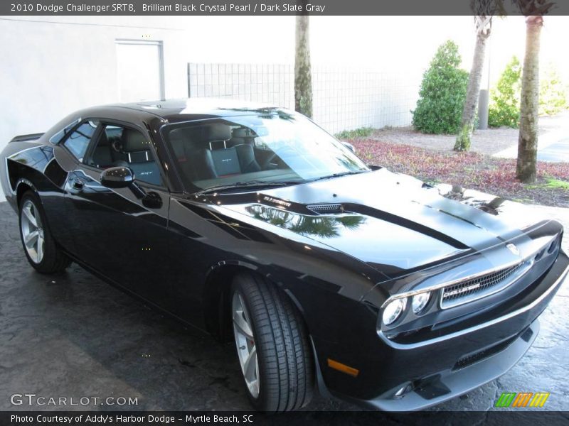 Brilliant Black Crystal Pearl / Dark Slate Gray 2010 Dodge Challenger SRT8