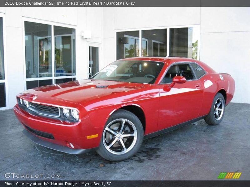 Inferno Red Crystal Pearl / Dark Slate Gray 2010 Dodge Challenger SE