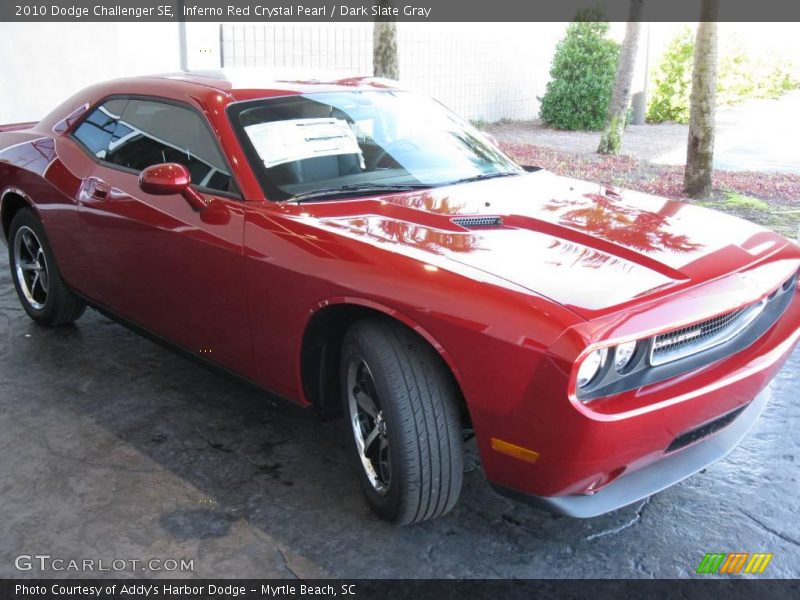 Inferno Red Crystal Pearl / Dark Slate Gray 2010 Dodge Challenger SE
