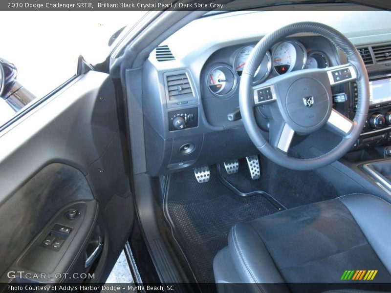 Brilliant Black Crystal Pearl / Dark Slate Gray 2010 Dodge Challenger SRT8