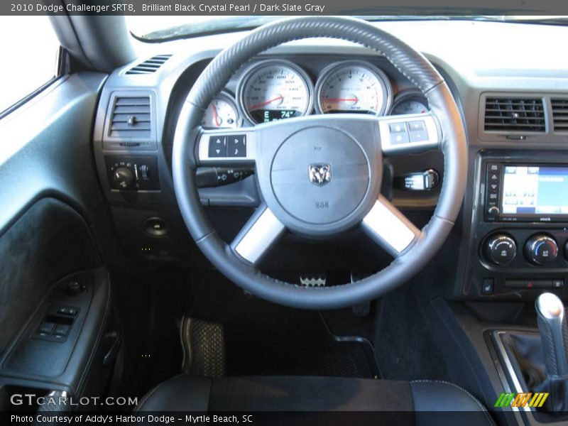 Brilliant Black Crystal Pearl / Dark Slate Gray 2010 Dodge Challenger SRT8