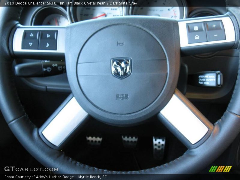 Brilliant Black Crystal Pearl / Dark Slate Gray 2010 Dodge Challenger SRT8