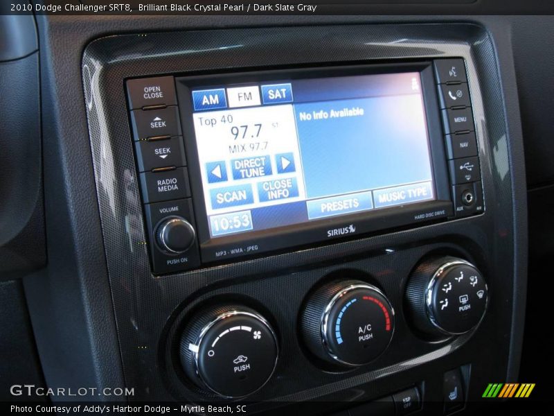 Brilliant Black Crystal Pearl / Dark Slate Gray 2010 Dodge Challenger SRT8