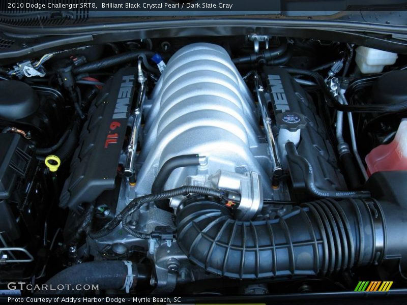 Brilliant Black Crystal Pearl / Dark Slate Gray 2010 Dodge Challenger SRT8