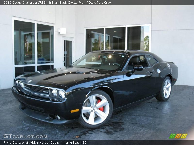 Brilliant Black Crystal Pearl / Dark Slate Gray 2010 Dodge Challenger SRT8