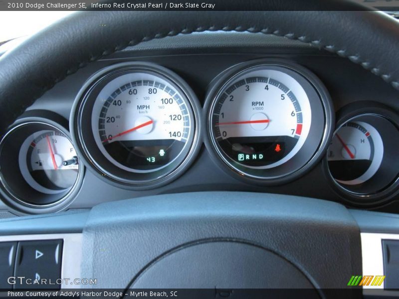Inferno Red Crystal Pearl / Dark Slate Gray 2010 Dodge Challenger SE