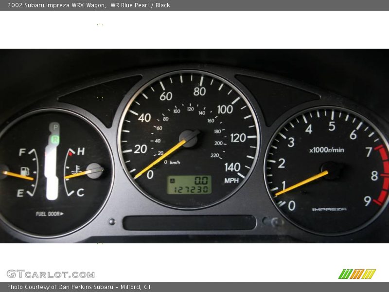 WR Blue Pearl / Black 2002 Subaru Impreza WRX Wagon