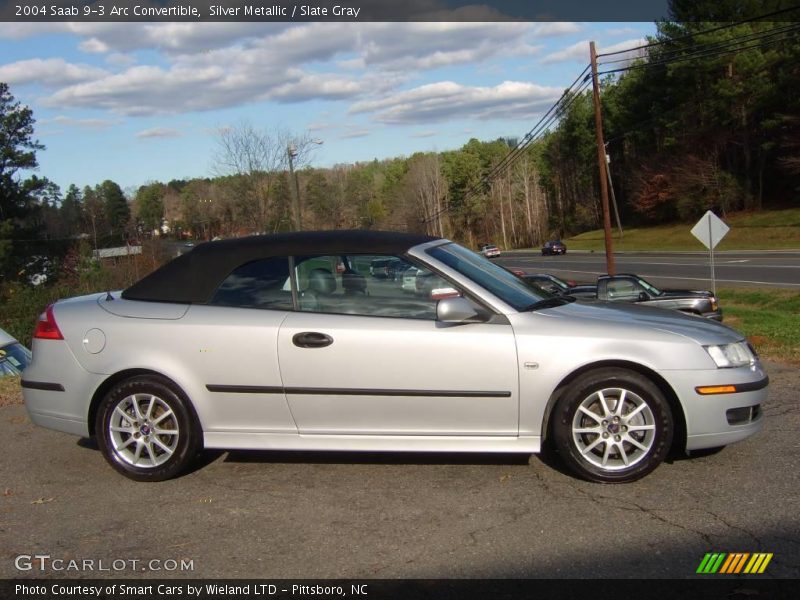 Silver Metallic / Slate Gray 2004 Saab 9-3 Arc Convertible