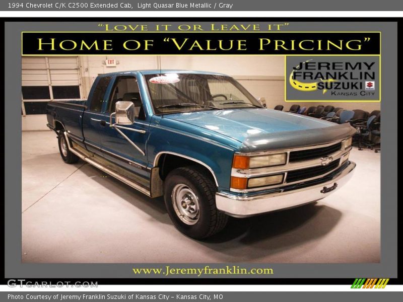 Light Quasar Blue Metallic / Gray 1994 Chevrolet C/K C2500 Extended Cab