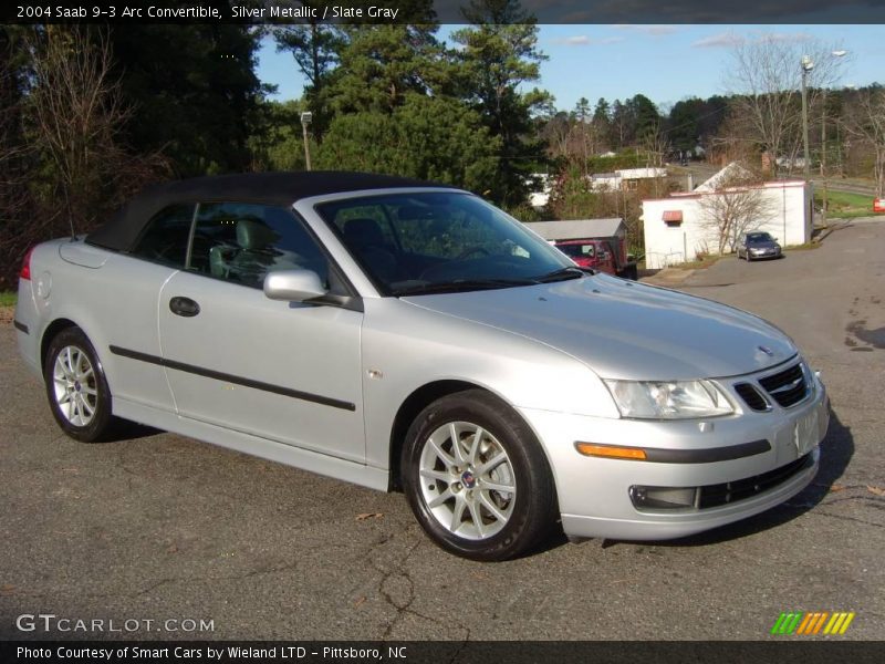 Silver Metallic / Slate Gray 2004 Saab 9-3 Arc Convertible