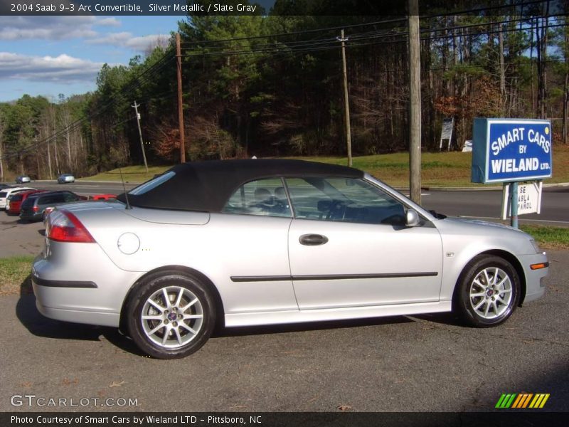 Silver Metallic / Slate Gray 2004 Saab 9-3 Arc Convertible