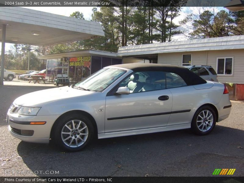 Silver Metallic / Slate Gray 2004 Saab 9-3 Arc Convertible