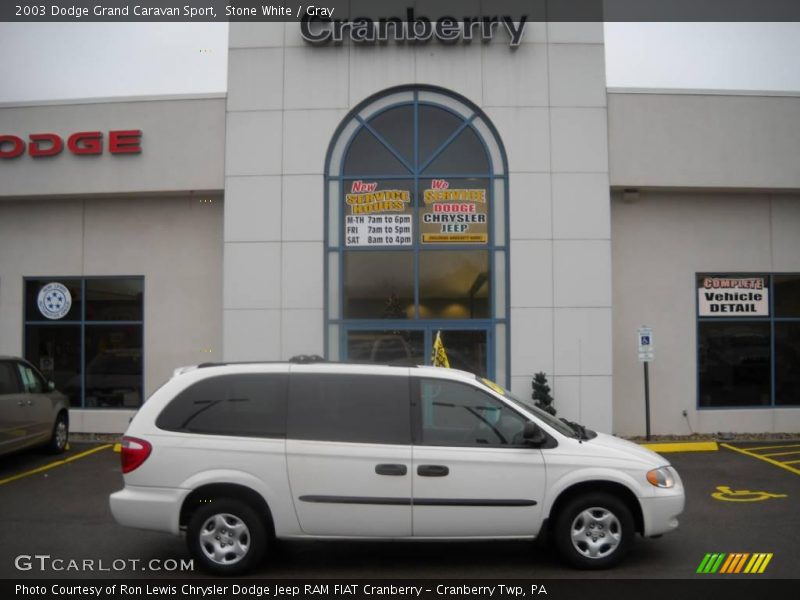 Stone White / Gray 2003 Dodge Grand Caravan Sport