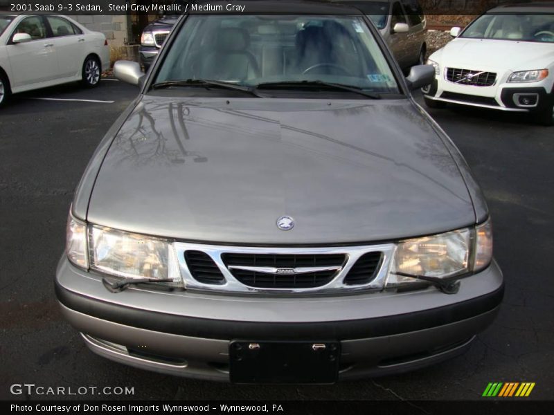 Steel Gray Metallic / Medium Gray 2001 Saab 9-3 Sedan
