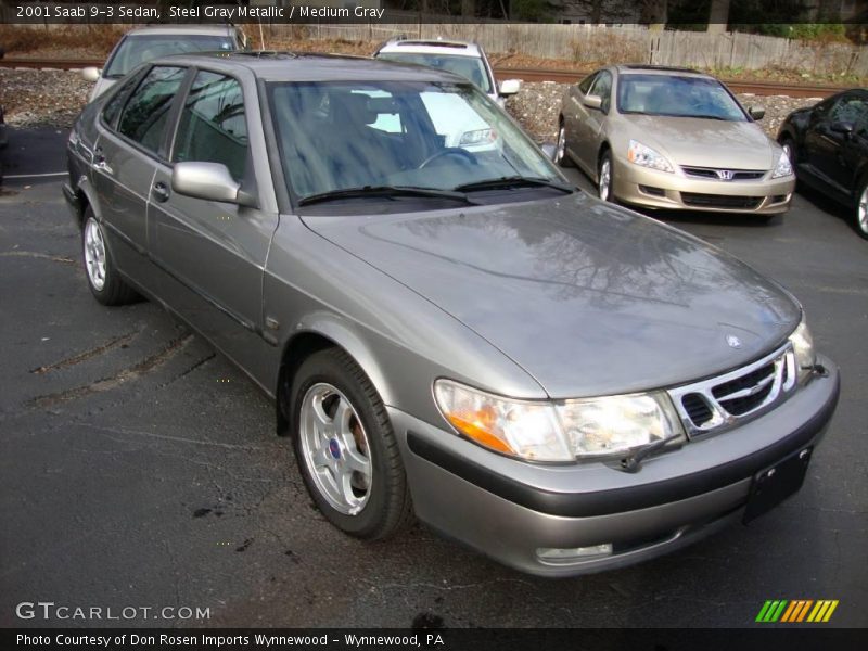 Steel Gray Metallic / Medium Gray 2001 Saab 9-3 Sedan