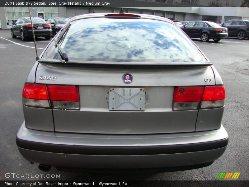 Steel Gray Metallic / Medium Gray 2001 Saab 9-3 Sedan