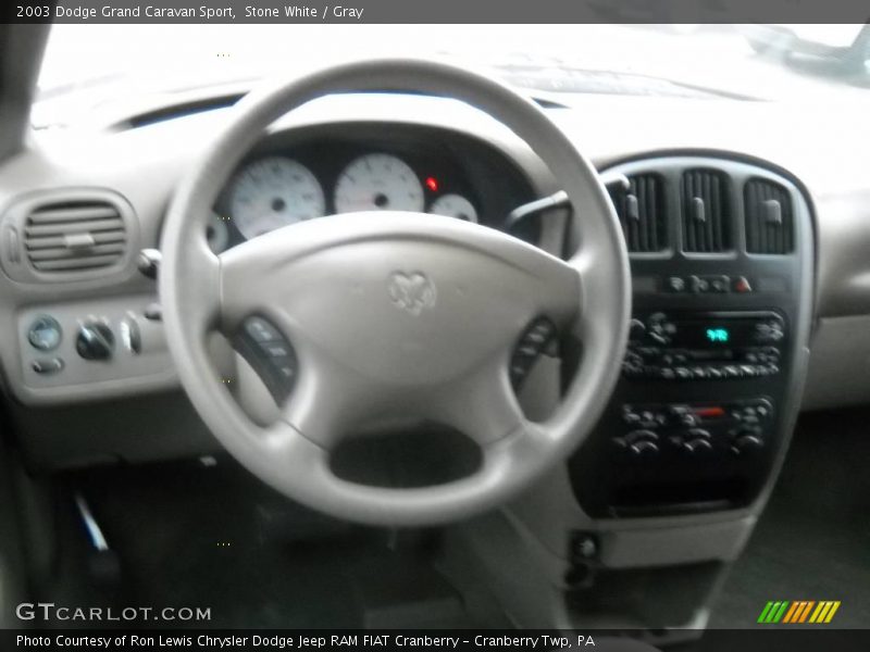 Stone White / Gray 2003 Dodge Grand Caravan Sport