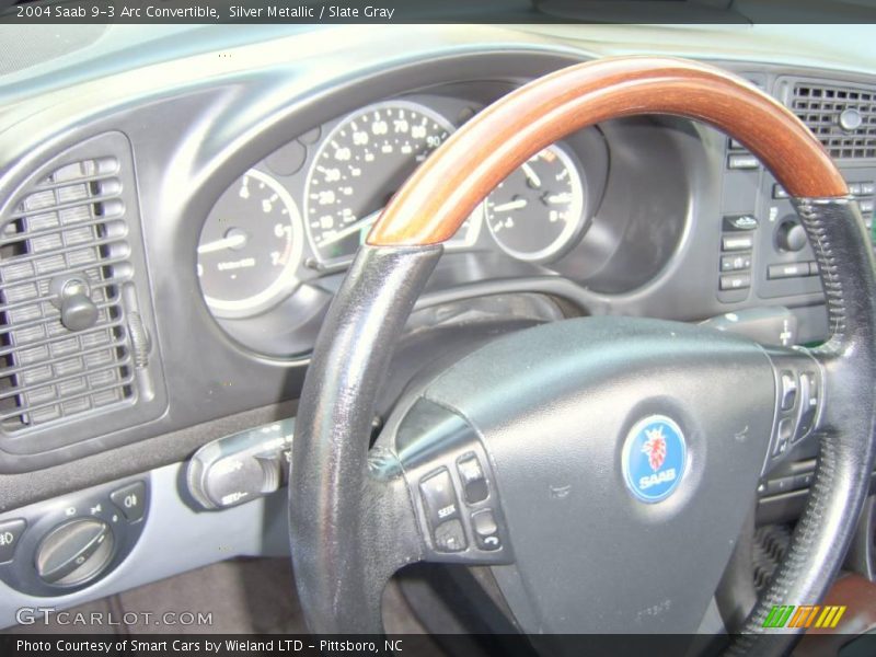 Silver Metallic / Slate Gray 2004 Saab 9-3 Arc Convertible