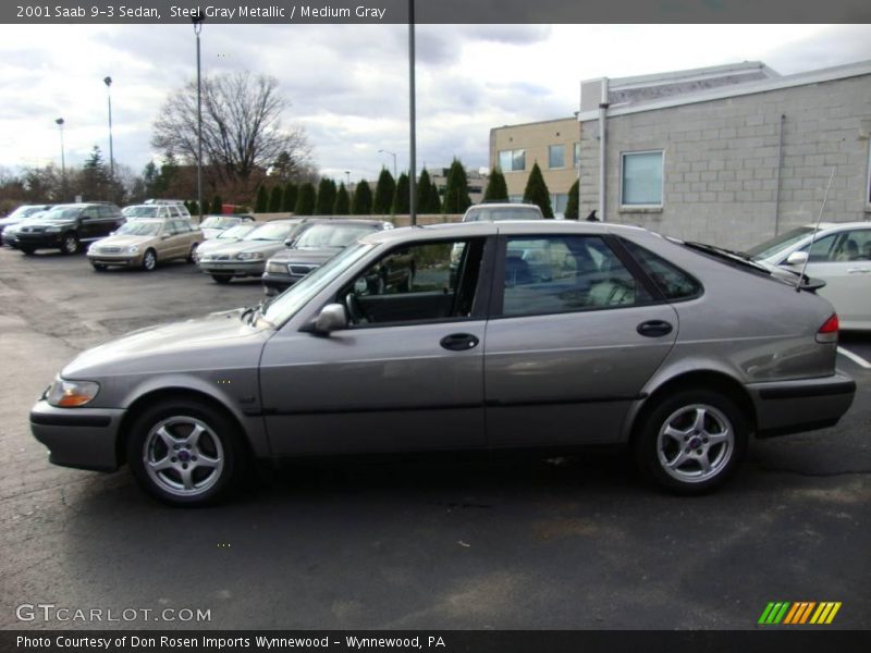 Steel Gray Metallic / Medium Gray 2001 Saab 9-3 Sedan