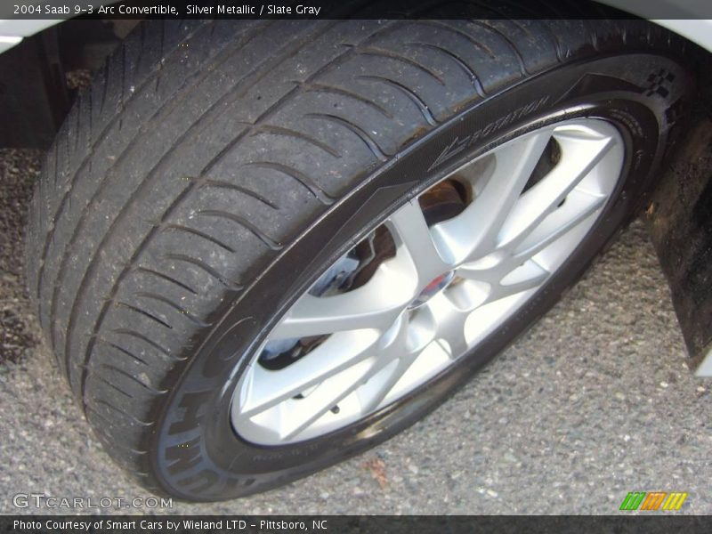 Silver Metallic / Slate Gray 2004 Saab 9-3 Arc Convertible