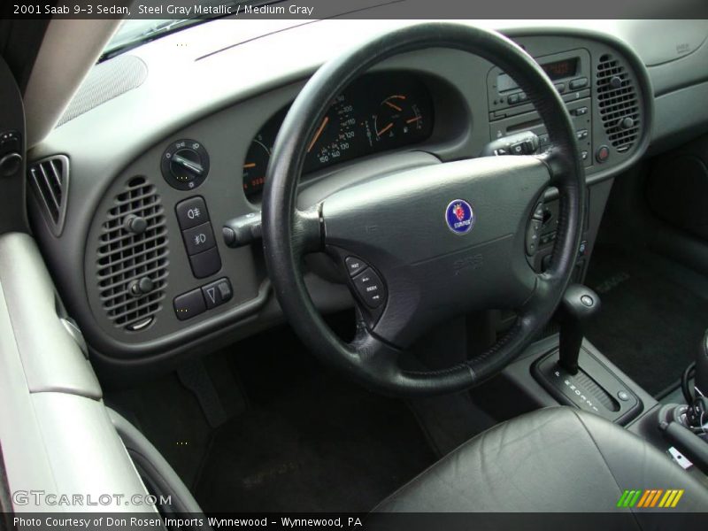 Steel Gray Metallic / Medium Gray 2001 Saab 9-3 Sedan