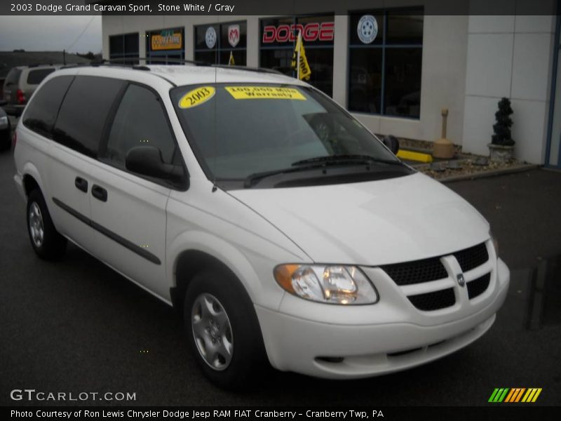 Stone White / Gray 2003 Dodge Grand Caravan Sport