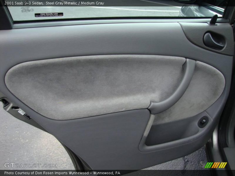 Steel Gray Metallic / Medium Gray 2001 Saab 9-3 Sedan