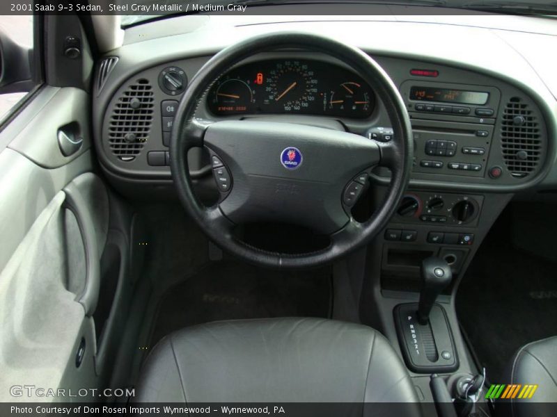 Steel Gray Metallic / Medium Gray 2001 Saab 9-3 Sedan