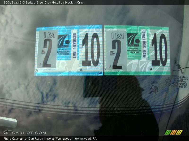 Steel Gray Metallic / Medium Gray 2001 Saab 9-3 Sedan