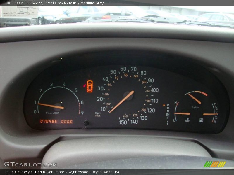 Steel Gray Metallic / Medium Gray 2001 Saab 9-3 Sedan