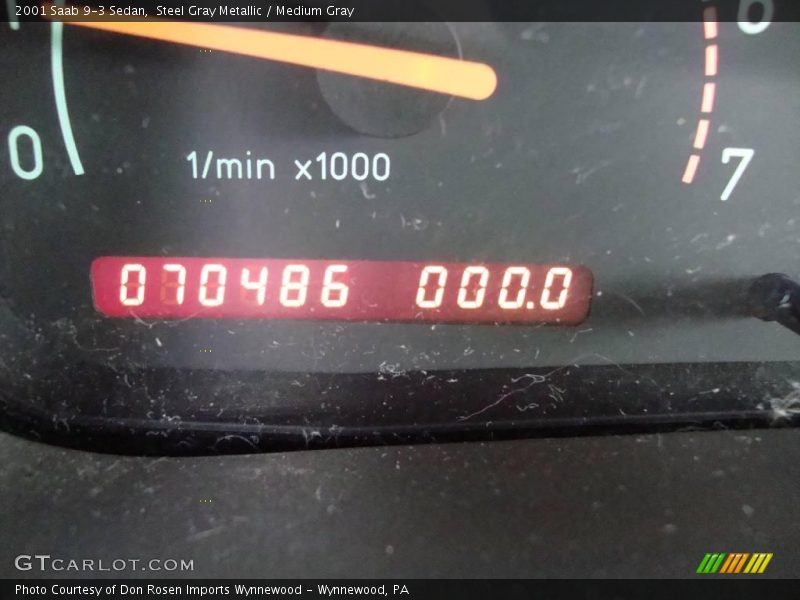 Steel Gray Metallic / Medium Gray 2001 Saab 9-3 Sedan