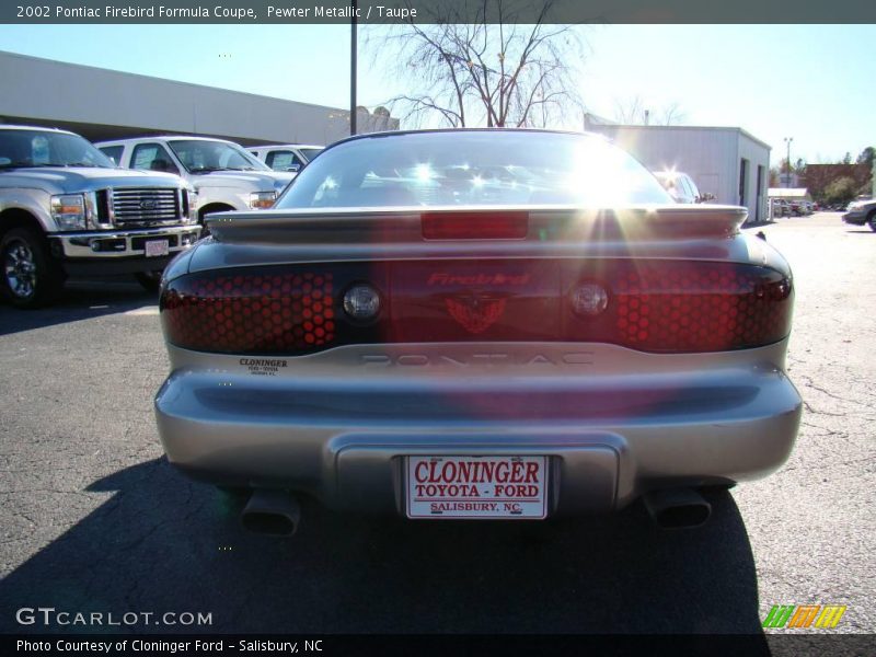 Pewter Metallic / Taupe 2002 Pontiac Firebird Formula Coupe