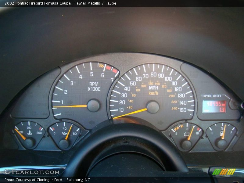 Pewter Metallic / Taupe 2002 Pontiac Firebird Formula Coupe