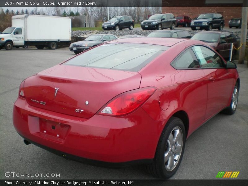 Crimson Red / Ebony 2007 Pontiac G6 GT Coupe