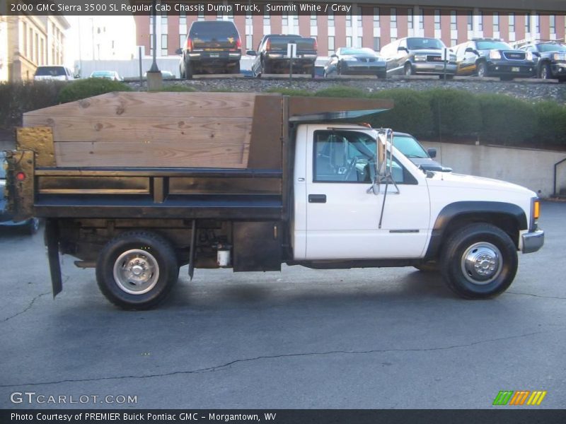 Summit White / Gray 2000 GMC Sierra 3500 SL Regular Cab Chassis Dump Truck