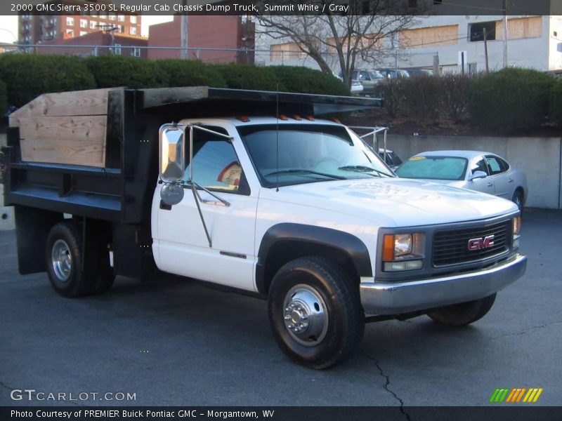 Summit White / Gray 2000 GMC Sierra 3500 SL Regular Cab Chassis Dump Truck