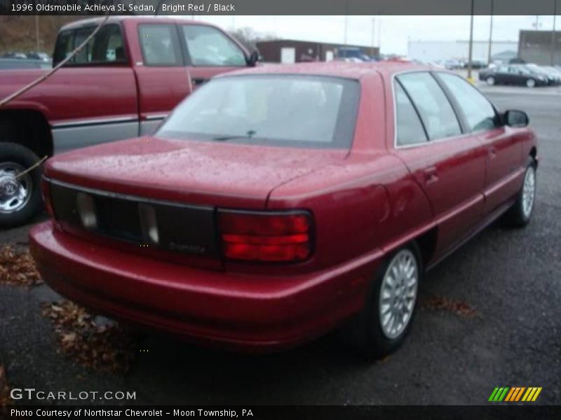 Bright Red / Black 1996 Oldsmobile Achieva SL Sedan